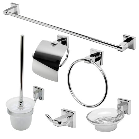 Alfi Brand Polished Chrome 6 Piece Matching Bathroom Accessory Set AB9509-PC